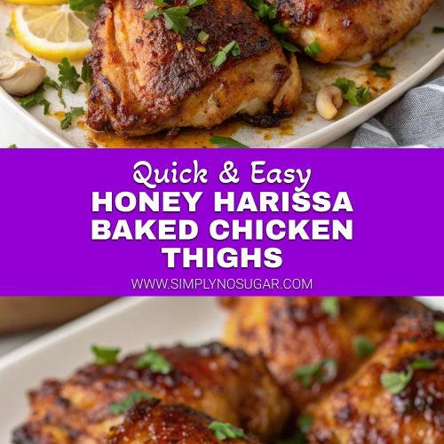 Honey Harissa Baked Chicken Thighs pinterest