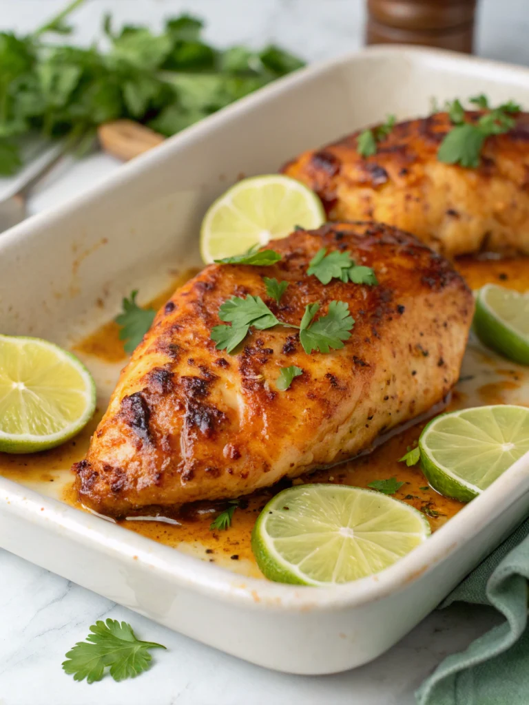 Honey Lime Chipotle Baked Chicken Breast