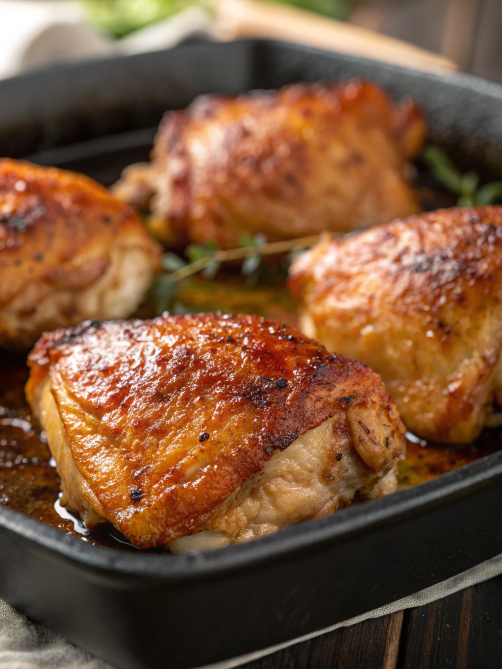 Juicy Baked Chicken Thighs Bone In