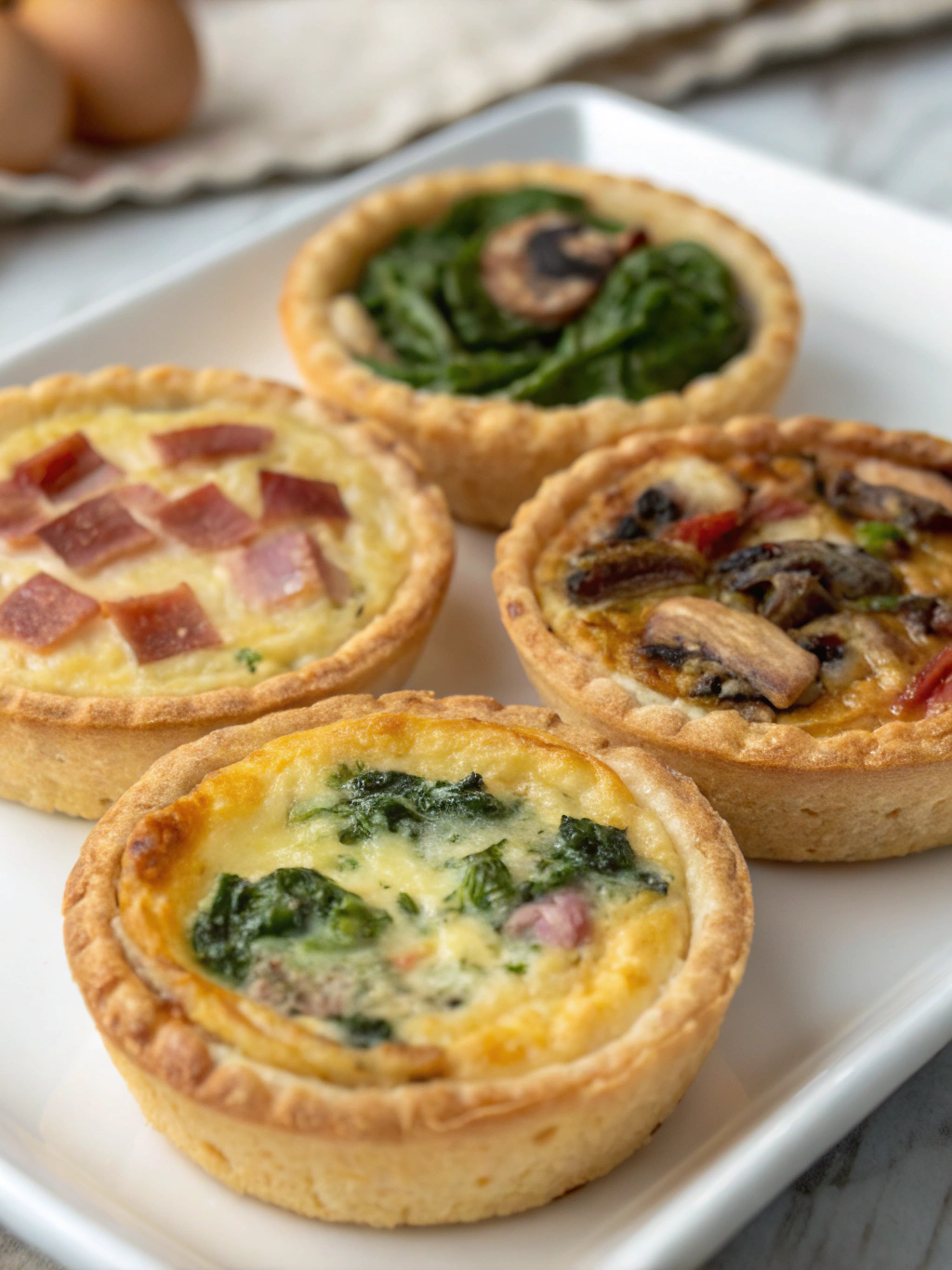 Mini Quiches Various Fillings
