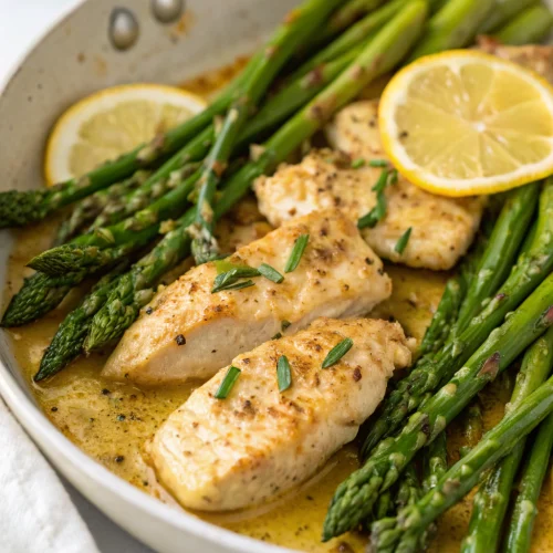 One-Pan Lemon Garlic Butter Chicken and Asparagus 1