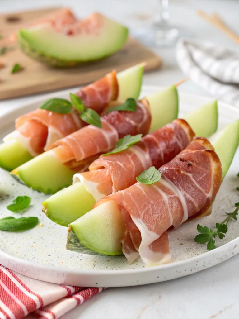 Prosciutto and Melon Wraps