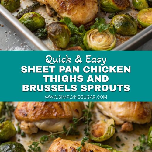 Sheet Pan Chicken Thighs and Brussels Sprouts pinterest