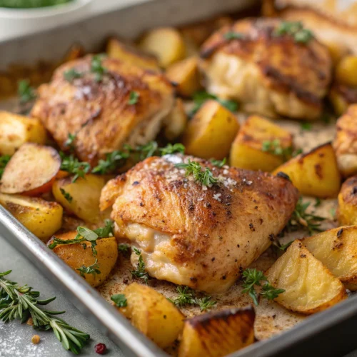 Sheet Pan Chicken Thighs and Potatoes 1