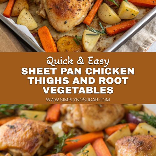 Sheet Pan Chicken Thighs and Root Vegetables pinterest
