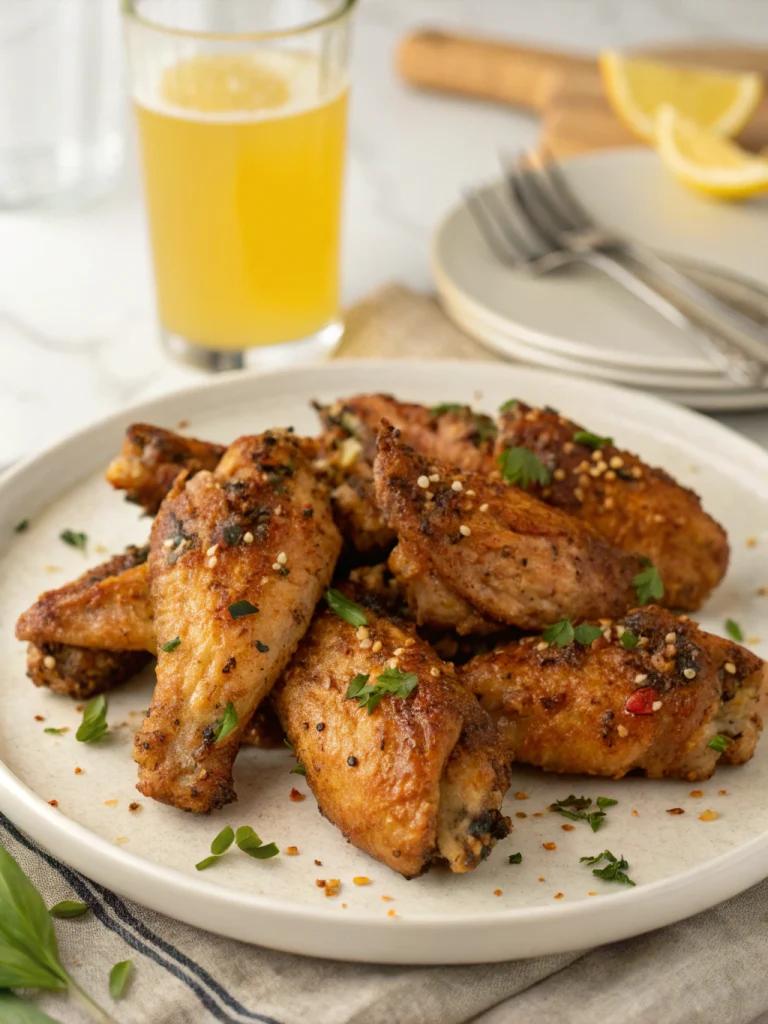 Simple Seasoned Baked Chicken Wings