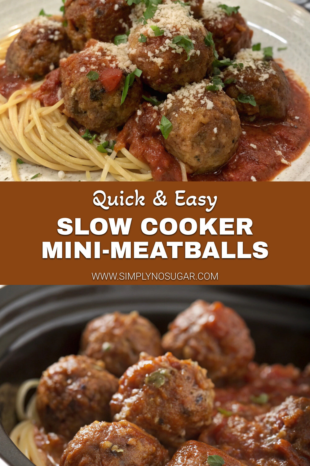 Slow Cooker Mini-Meatballs pinterest