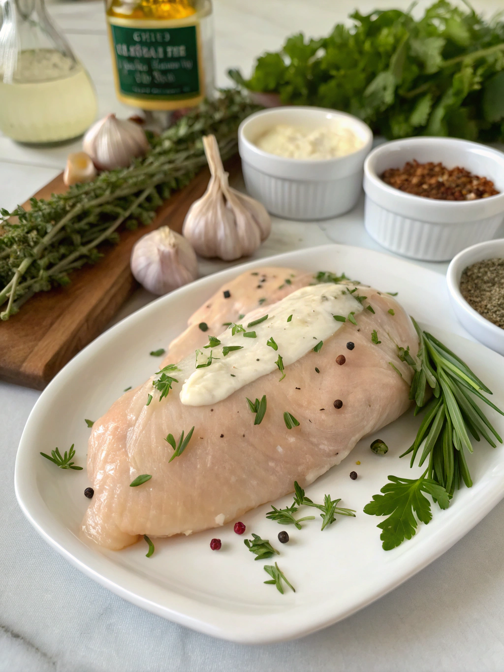 Ingredients for Sour Cream Baked Chicken Breast