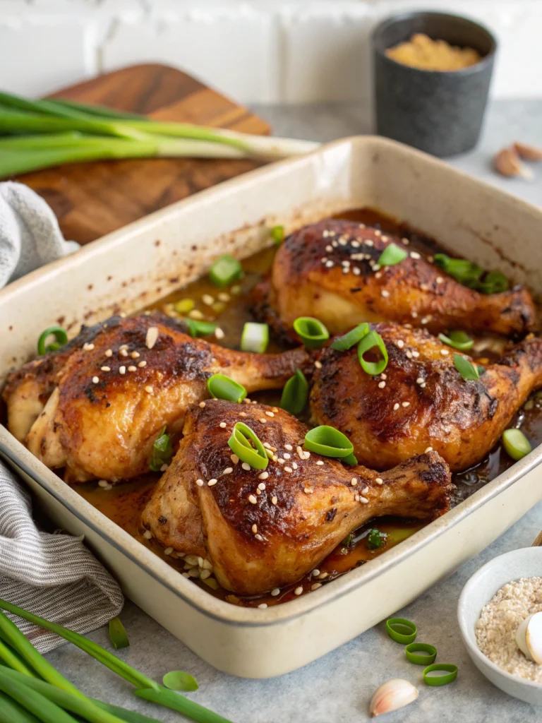Soy Ginger Garlic Baked Chicken