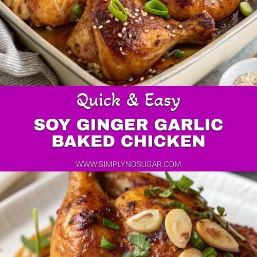 Soy Ginger Garlic Baked Chicken pinterest