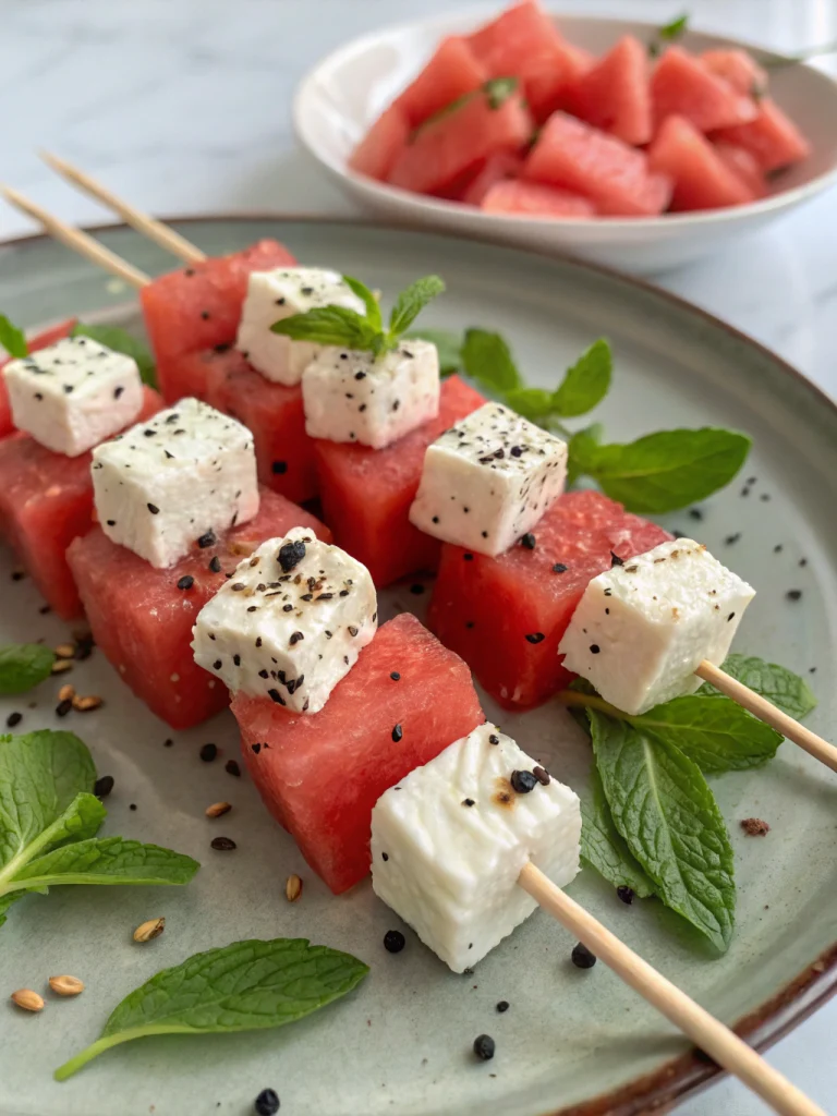 Watermelon & Feta Skewers