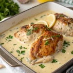 White Wine Cream Sauce Baked Chicken