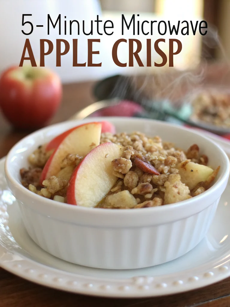 5-Minute Microwave Apple Crisp
