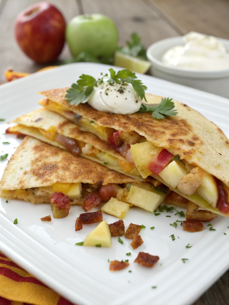 Apple, Bacon, and Gouda Breakfast Quesadilla