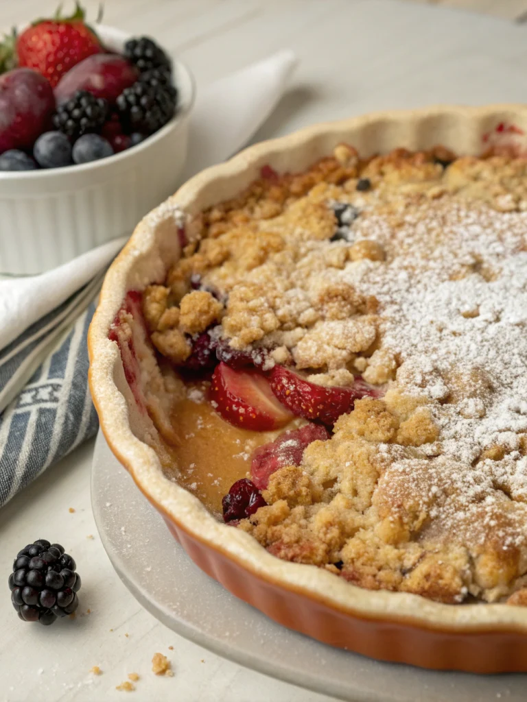 Apple-Blackberry Crumble Pie
