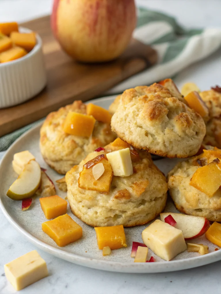 Apple-Cheddar Drop Biscuits