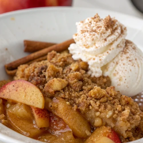 Apple Cider Glazed Apple Crisp 1