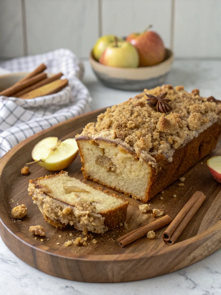 Apple Cinnamon Streusel Bread