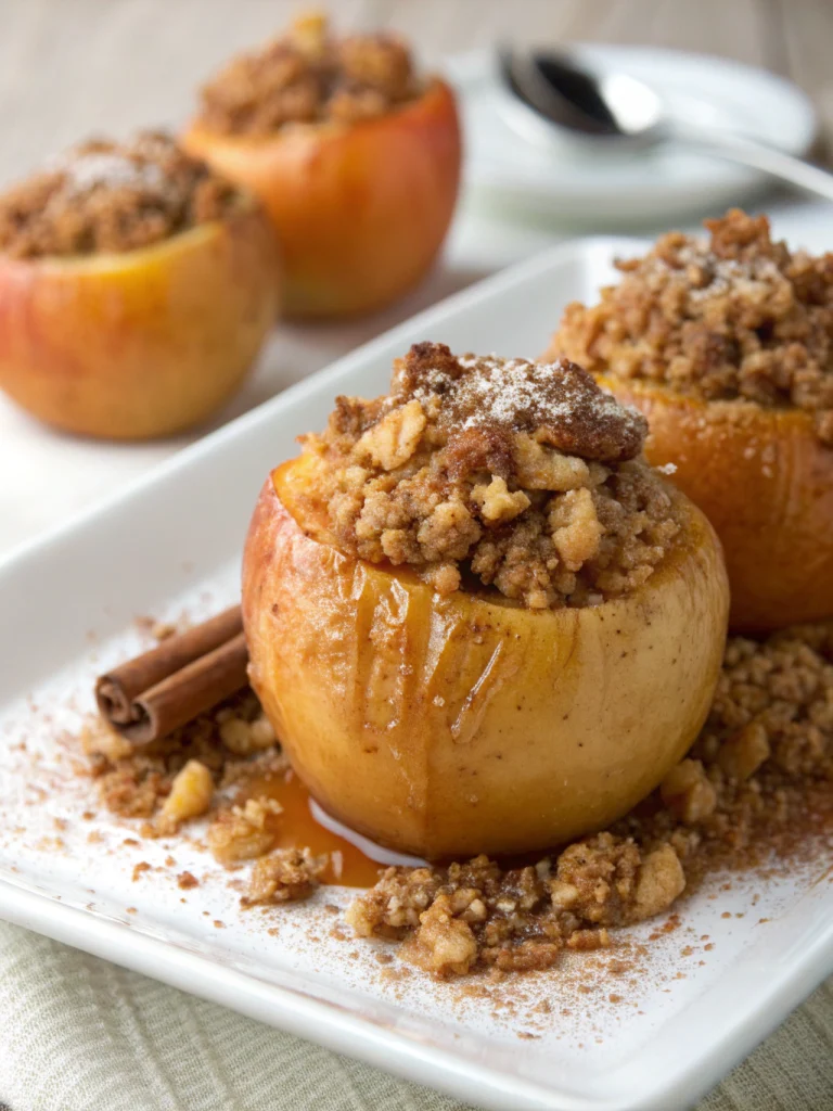 Apple Crisp Stuffed Baked Apples