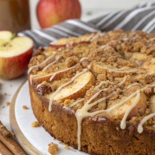 Apple Crumb Cake with Cinnamon Drizzle 1