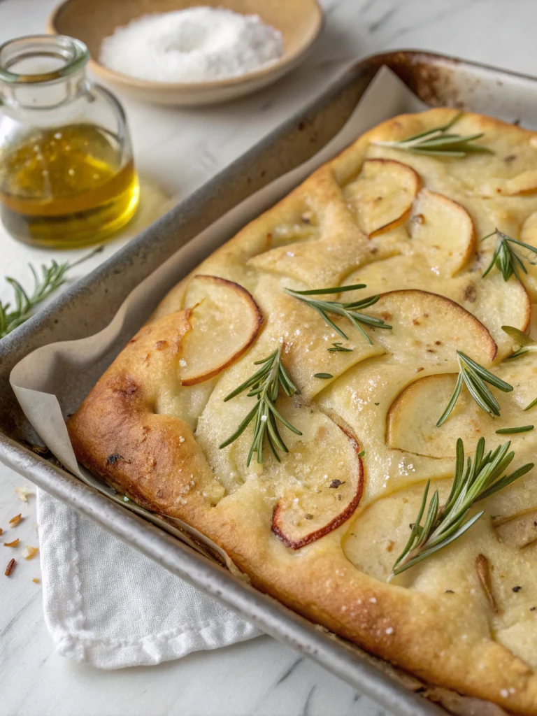 Apple Focaccia with Rosemary