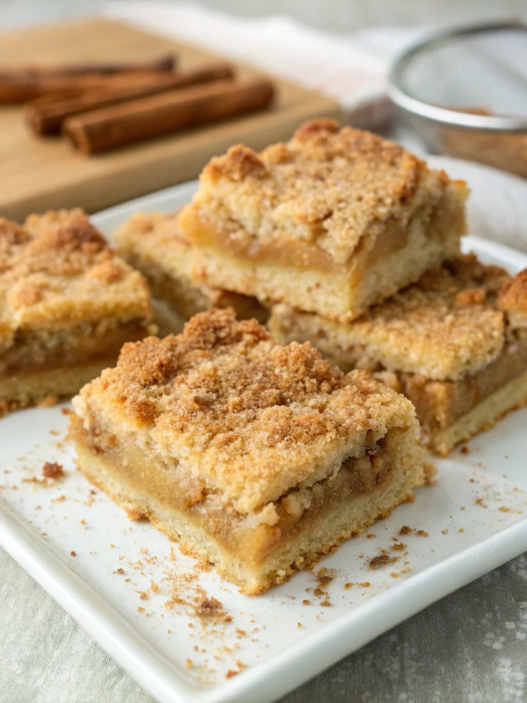 Apple Pie Bars with Shortbread Crust