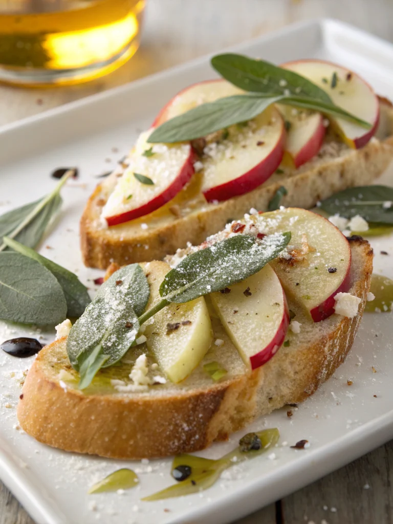 Apple Sage Bruschetta
