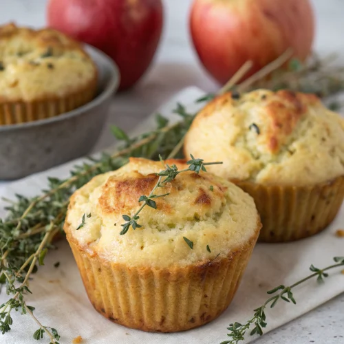 Apple Thyme Muffins with Polenta 1