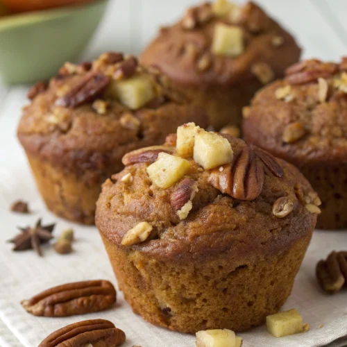 Bourbon Soaked Apple Pecan Muffins 1