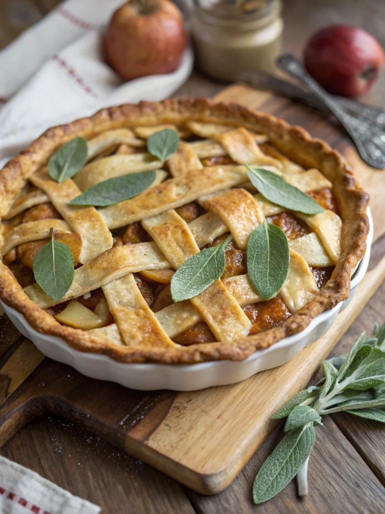 Brown Butter Sage Apple Pie