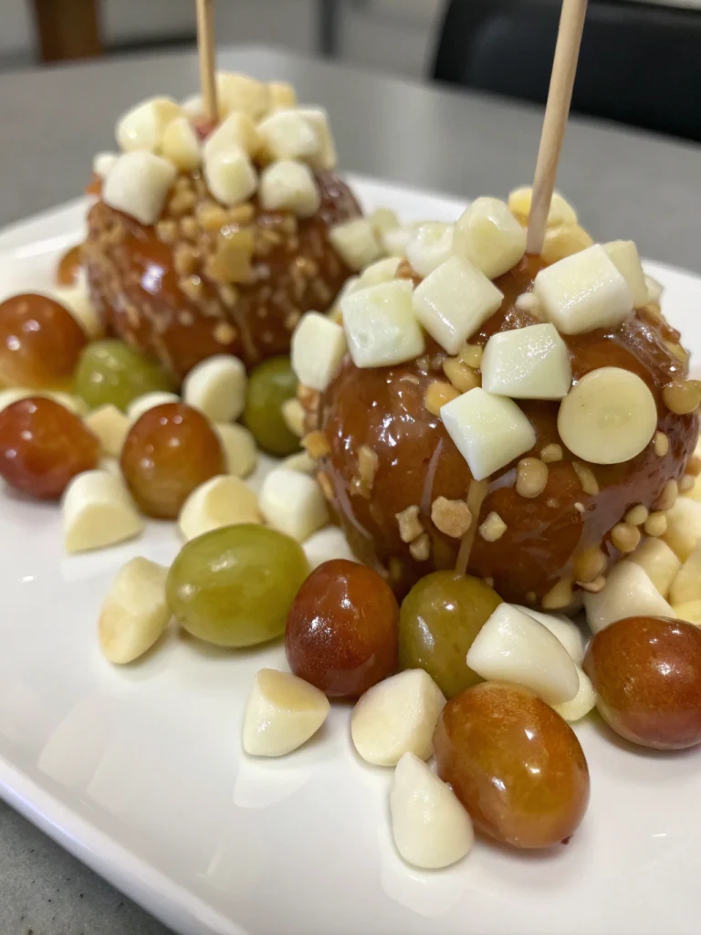 Caramel Apple Grapes with White Chocolate