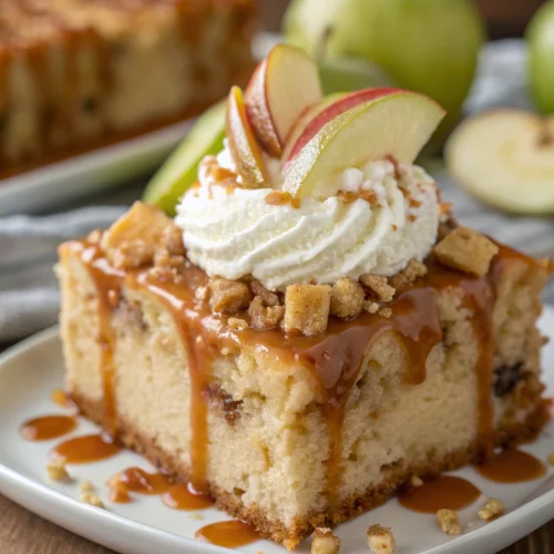 Caramel Apple Poke Cake 1