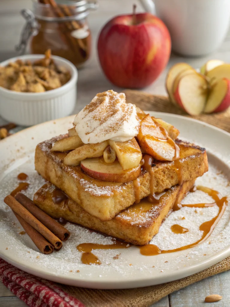Caramel Apple Stuffed French Toast