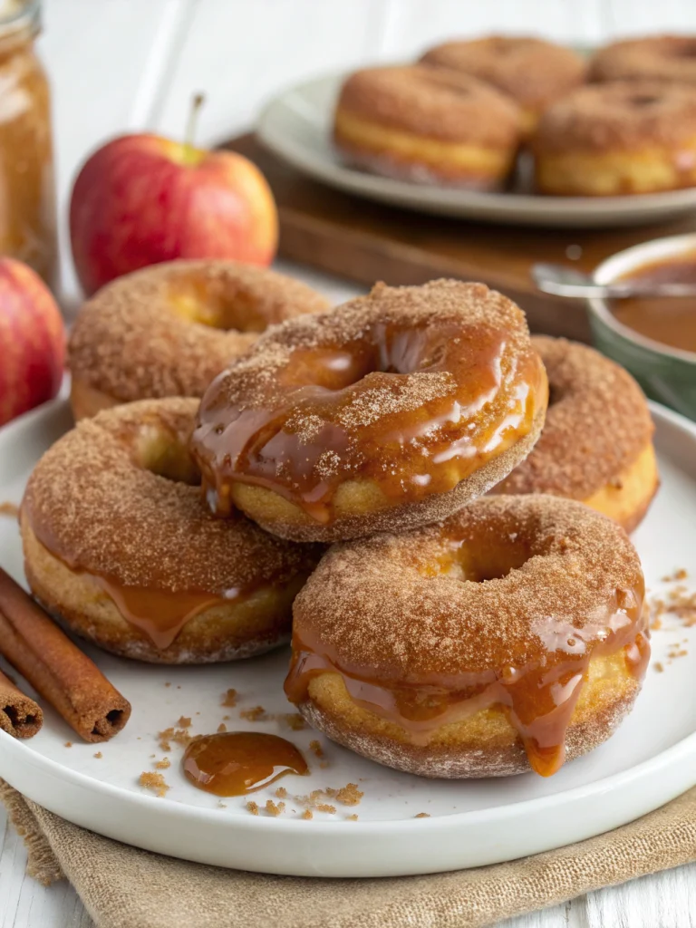 Caramel-Stuffed Apple Cider Donuts