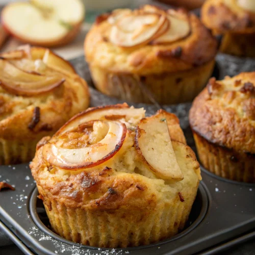 Caramelized Onion and Apple Muffins 1