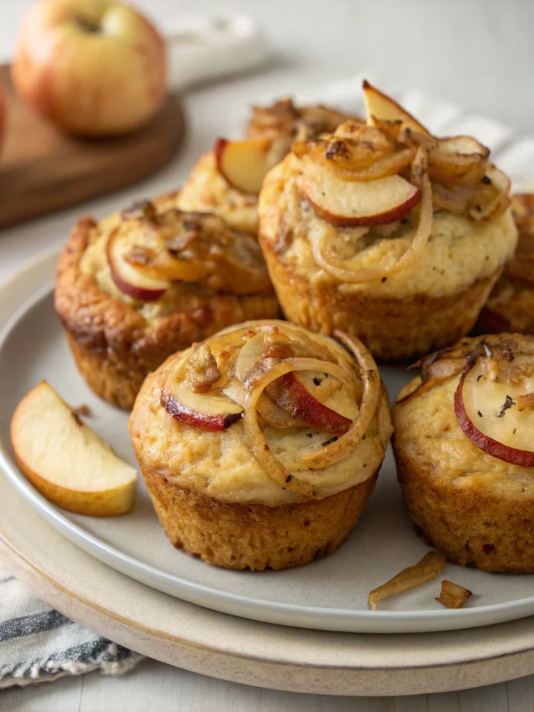 Caramelized Onion and Apple Muffins