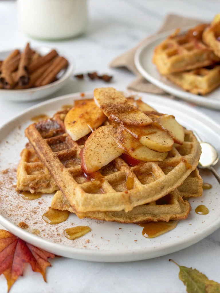 Chai Spiced Apple Waffles