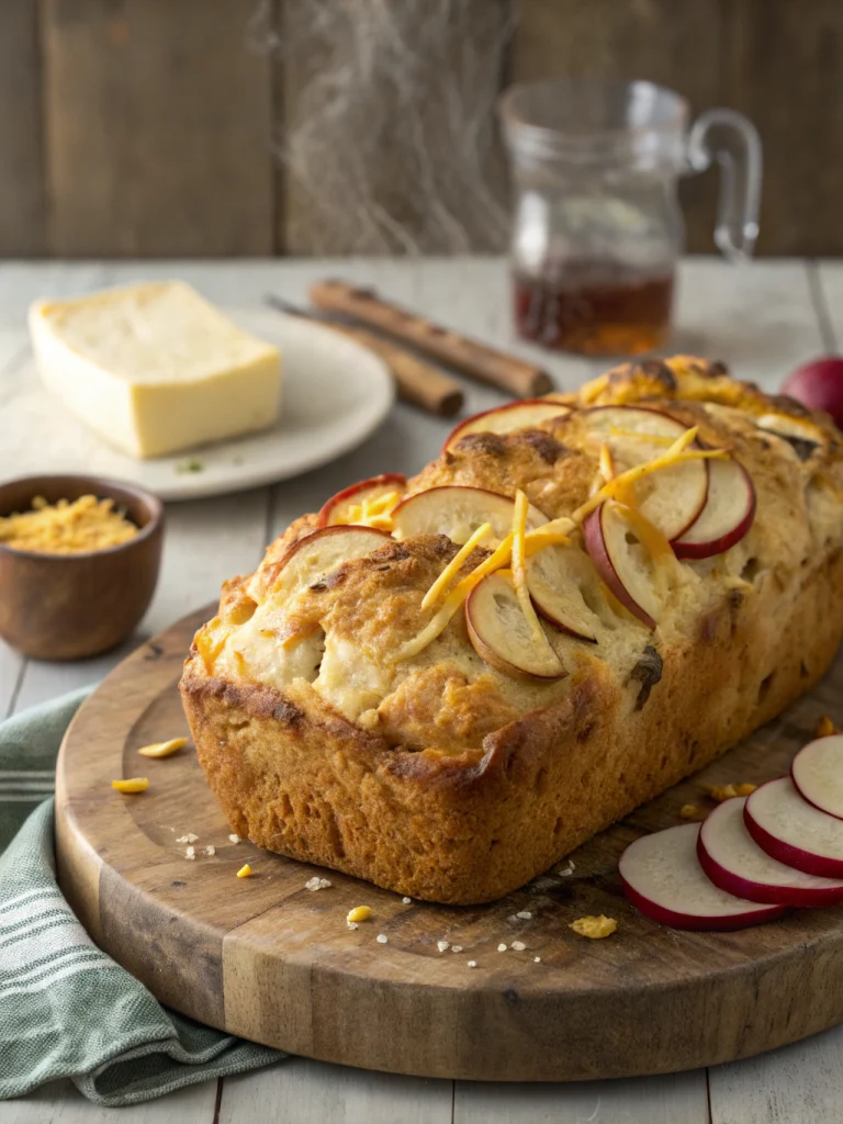 Cheddar Apple Beer Bread