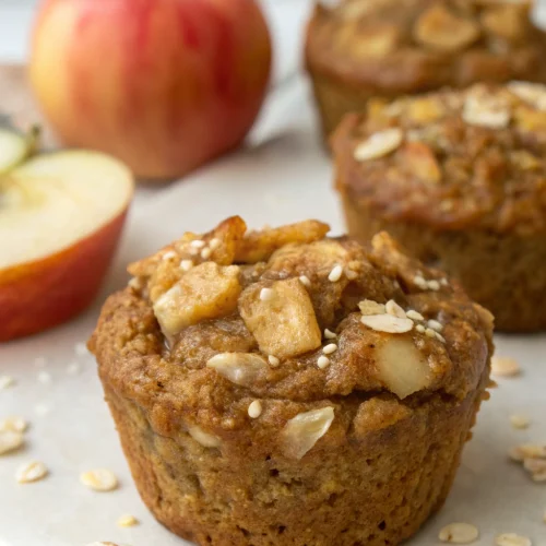 Flourless Apple Oatmeal Muffins 1