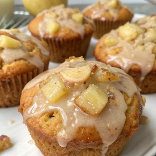 Ginger Apple Muffins with Lemon Glaze 1