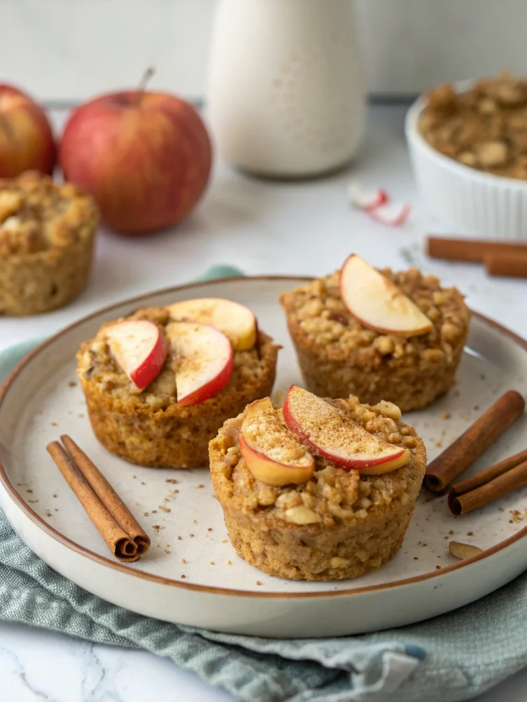 Gluten-Free Apple Cinnamon Baked Oatmeal Cups