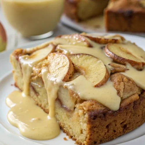 Irish Apple Cake with Custard Sauce 1