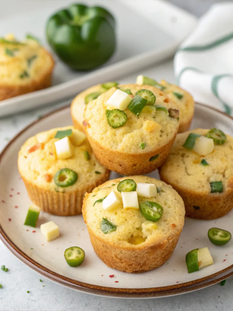 Jalapeño Cheddar Apple Cornbread Muffins