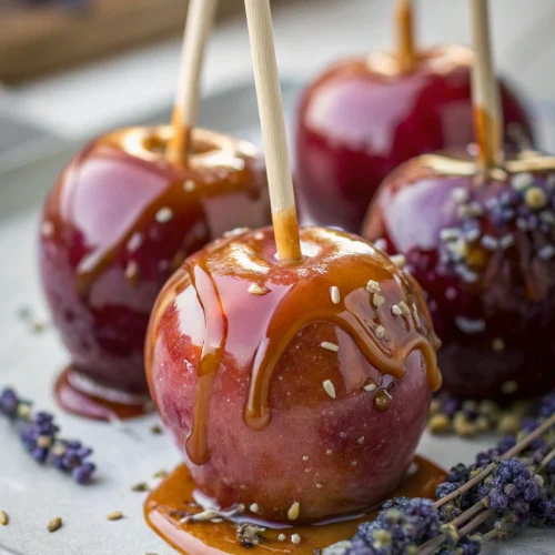 Lavender Honey Caramel Apples 1