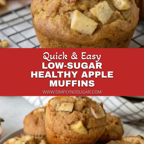 Low-Sugar Healthy Apple Muffins pinterest