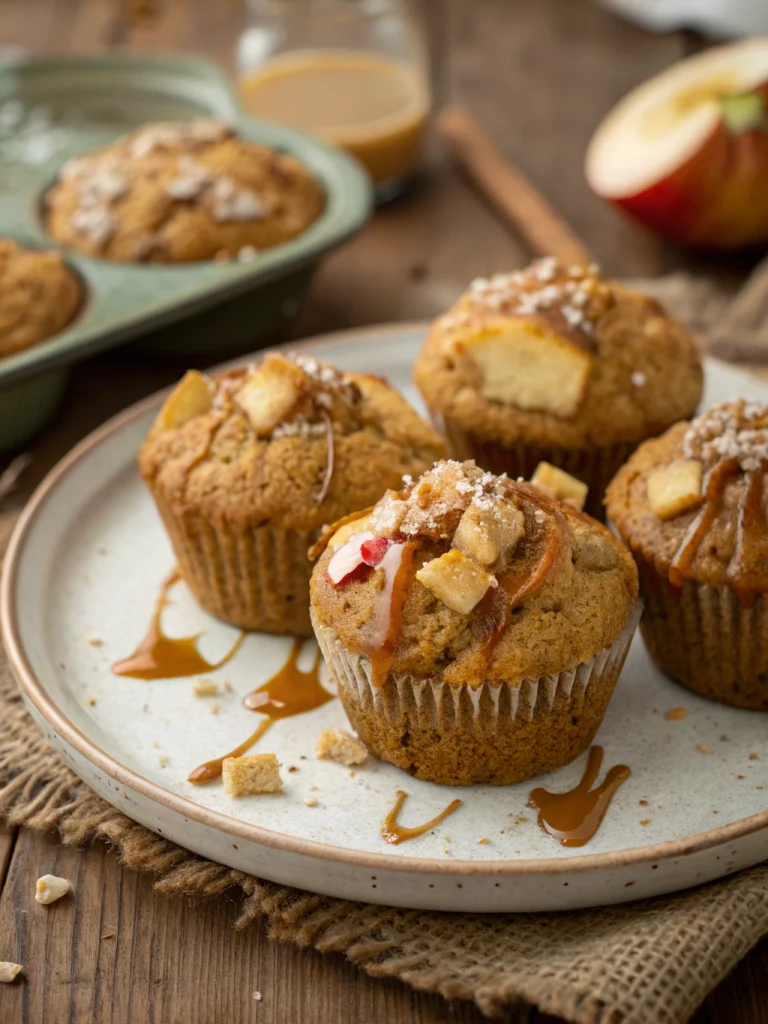 Maple Tahini Apple Muffins