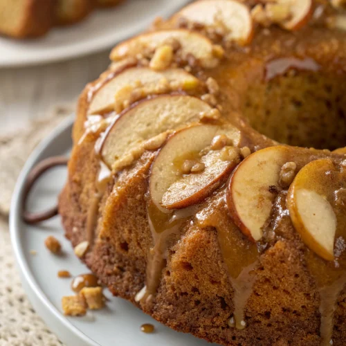 Moist Apple Bundt Cake with Caramel Glaze 1