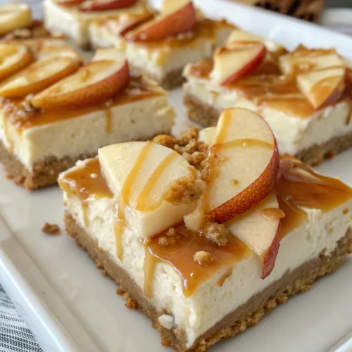 No-Bake Caramel Apple Cheesecake Bars 1