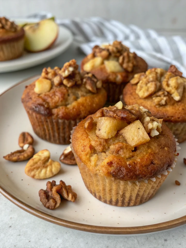 Paleo Apple Walnut Muffins