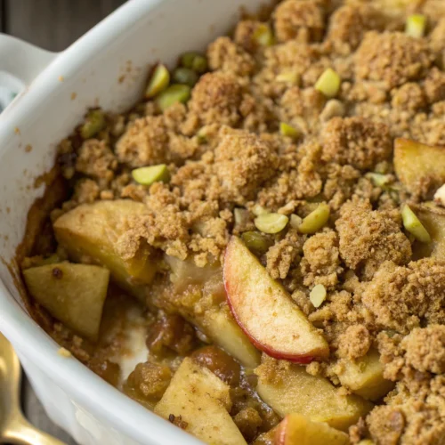 Pistachio Cardamom Apple Crisp 1